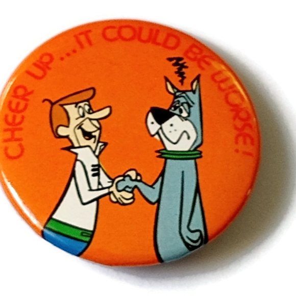 Jetson Cartoon George and Astro‎ Pinback Button, NOS 1983s - Picture 6 of 6